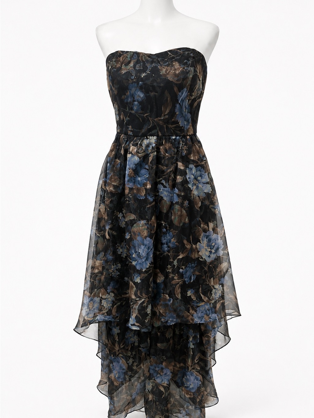 Lulus Marie‎ Strapless Tiered Maxi Cocktail Dress M NWT